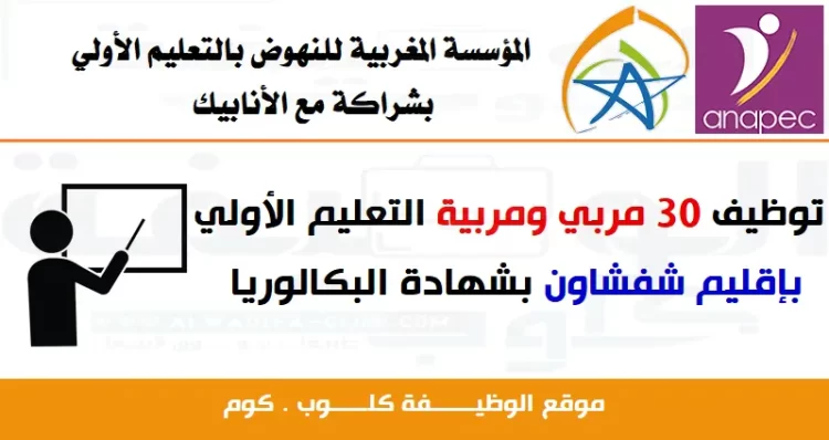 المؤسسة المغربية للنهوض بالتعليم الأولي: توظيف 30 مربي ومربية التعليم الأولي بإقليم شفشاون بشهادة البكالوريا