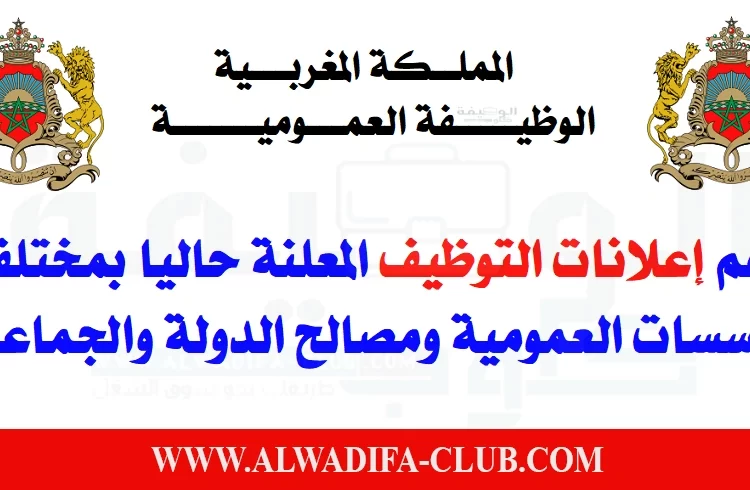 الوظيفة العمومية: مباريات لتوظيف أزيد من 4200 منصب للحاصلين على البكالوريا، بـاك +2، الإجازة أو الماستر بمختلف وزارات وإدارات ومؤسسات عمومية بالمغرب 2023