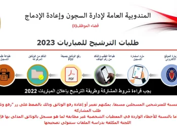 التسجيل في مباراة إدارة السجون 2023
