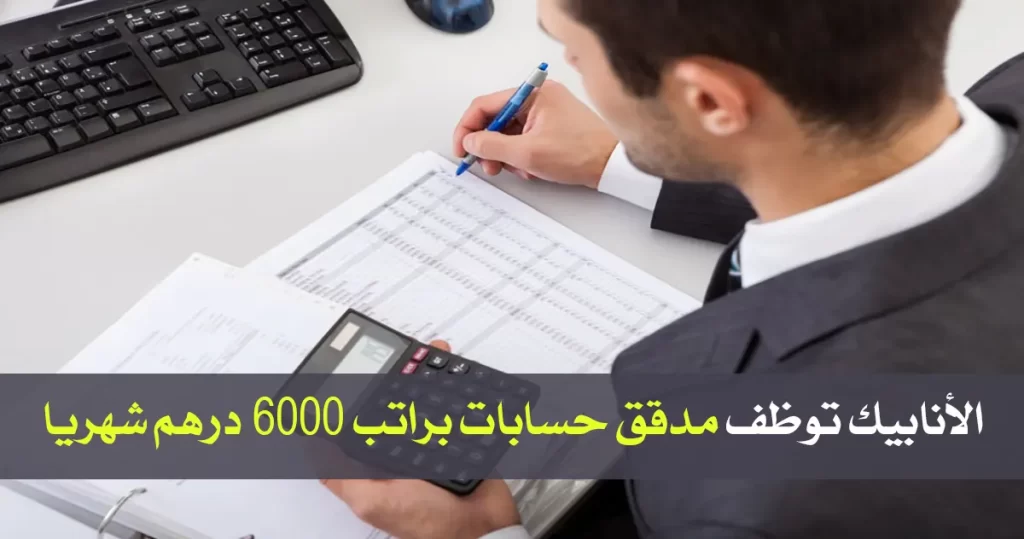 الأنابيك توظف مدقق حسابات براتب 6000 درهم شهريا