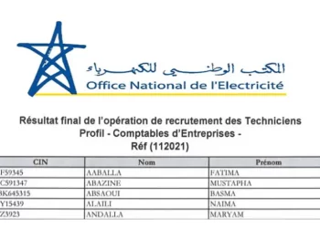 قطاع الكهرباء: الناجحين في مباراة توظيف 25 تقني محاسبة, 23 تقني متخصص في الهندسة المدنية, 03 عمال مهنيون, 10 تقنيين متخصصين تقنيات الشبكات المعلوميات