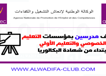 توظيف مدرسين بمؤسسات التعليم الخصوصي والتعليم الأولي ابتداء من شهادة البكالوريا