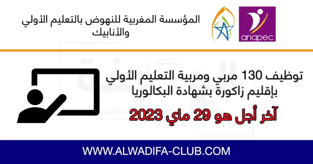توظيف 130 مربي ومربية التعليم الأولي بإقليم زاكورة