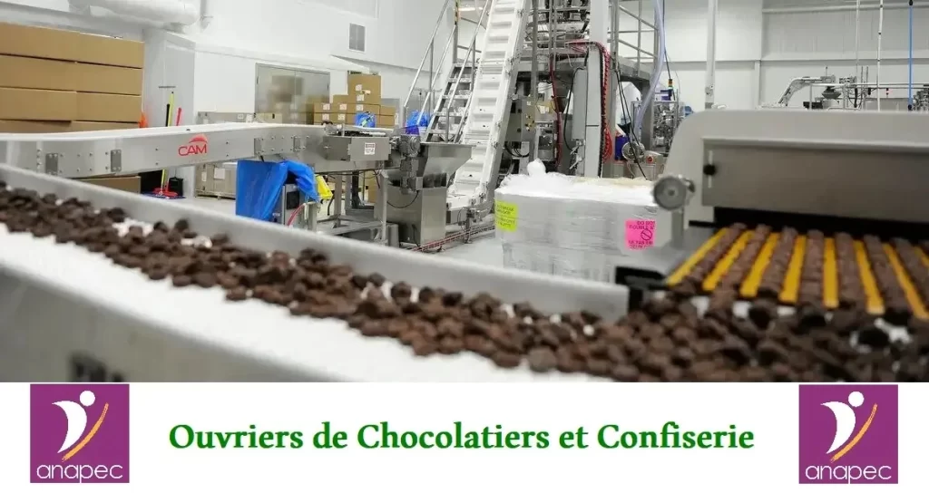 شركة مختصة في صناعة الحلويات والشكولاتة تعلن توظيف 50 عامل وعاملة Ouvrier De Fabrication De Chocolateries Et De Confiserie