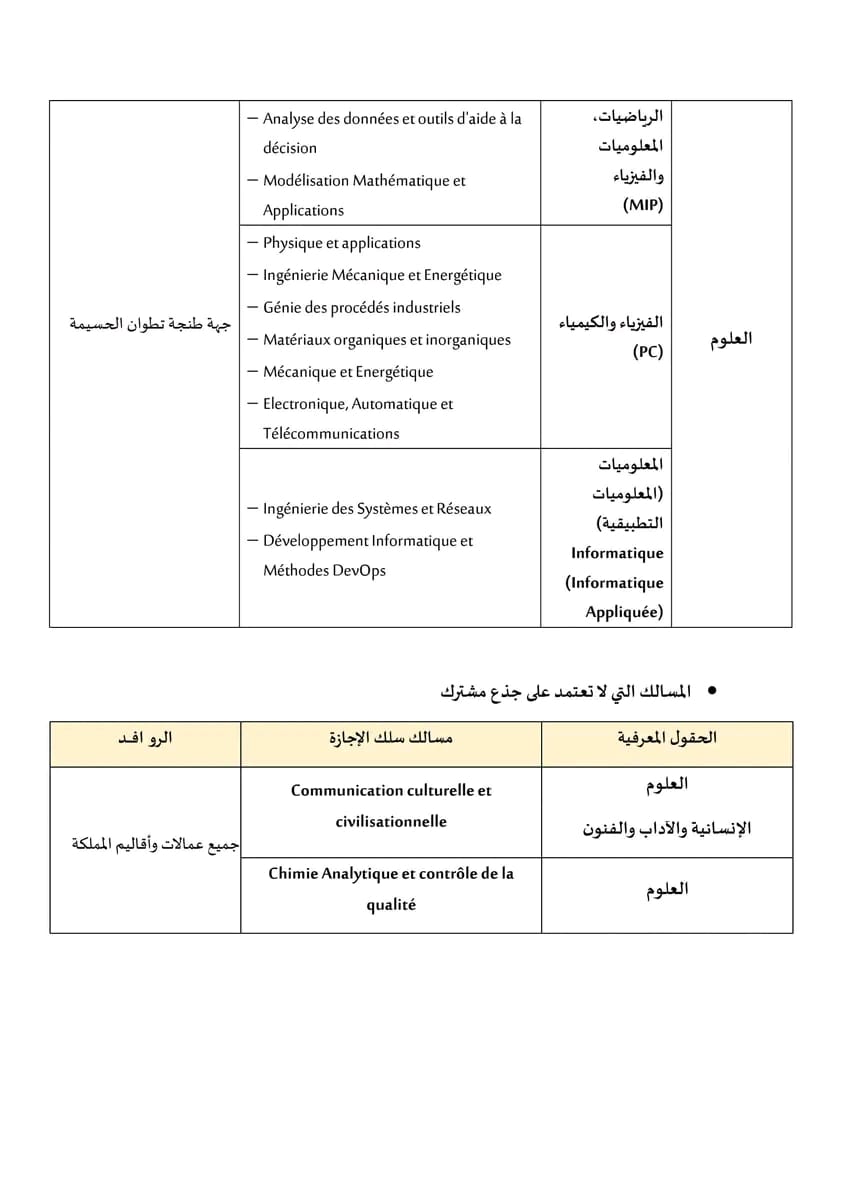 291 روافد الجامعات المغربية 2023-2024