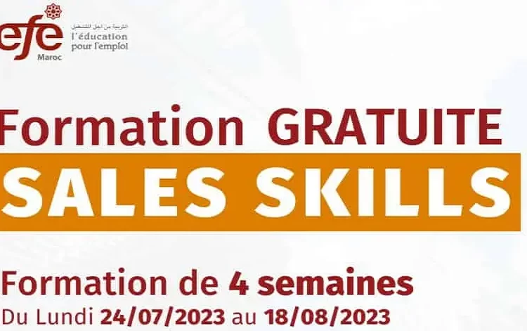 تكوين بالمجان في مجال المبيعات Sales Skills