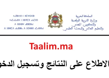 الاطلاع على النتائج وتسجيل الدخول Taalim.ma 2023