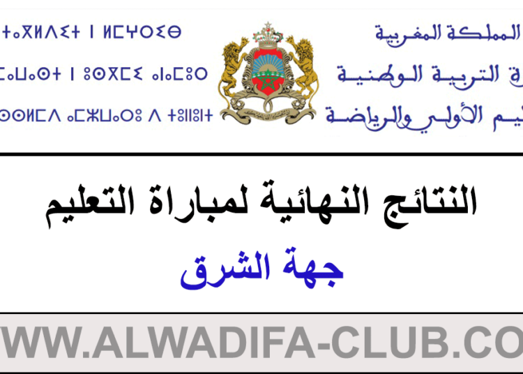 النتائج النهائية لمباراة التعليم دورة 2023 جهة الشرق