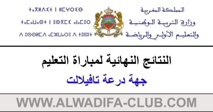 النتائج النهائية لمباراة التعليم دورة 2023 جهة درعة تافيلالت