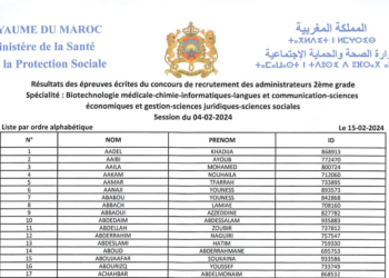شفوي مباراة توظيف 300 متصرف من الدرجة الثانية بوزارة الصحة والحماية الاجتماعية 2024