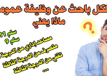 الدرجات والسلالم في الوظيفة العمومية