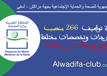 مباراة توظيف 266 منصب بالمديرية الجهوية للصحة لجهة فاس مكناس 2024