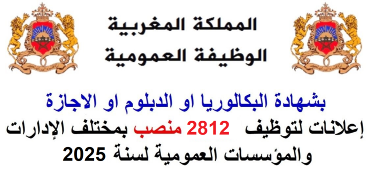 الوظيفة العمومية 2025.. توظيف 2812 منصب بعدة مؤسسات وإدارات