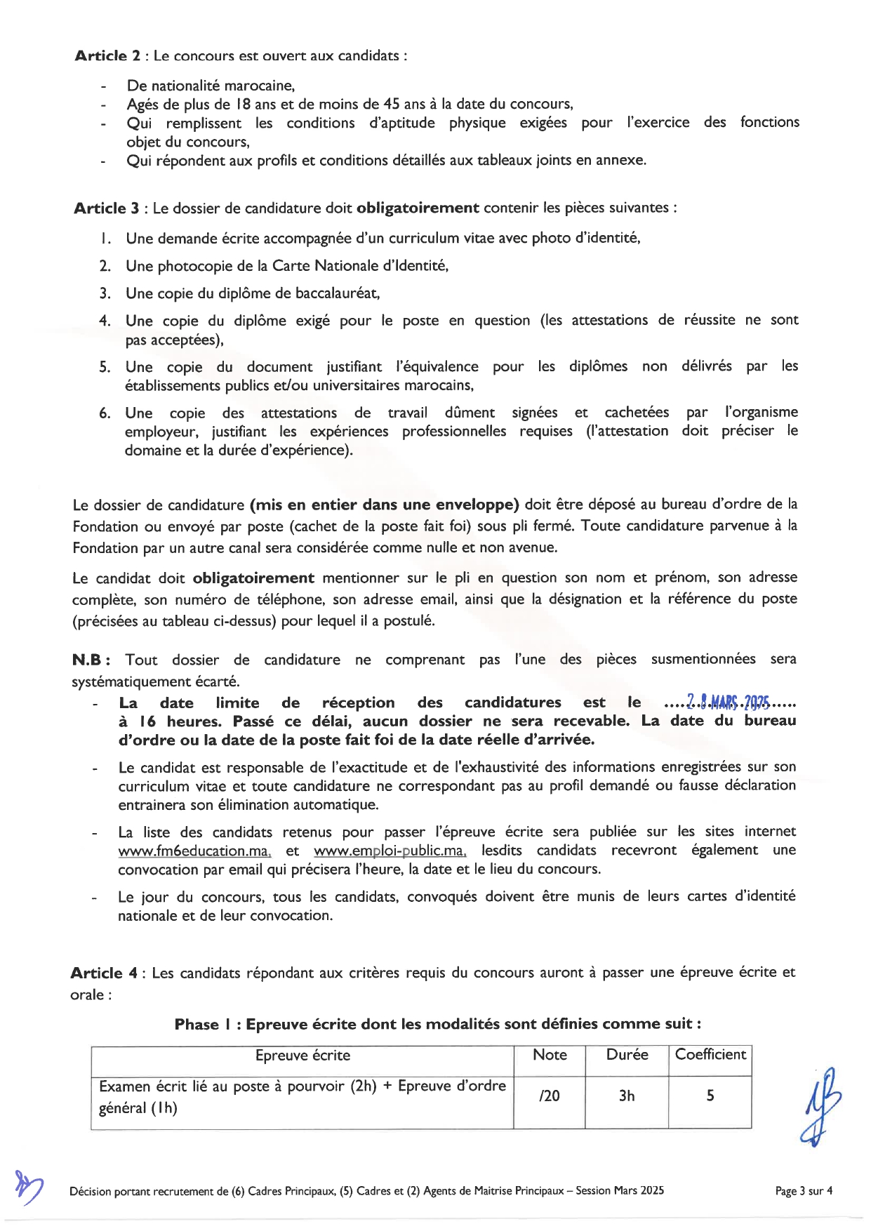 Concours Fondation Mohammed VI 2025 (13 Postes) Concours Fondation Mohammed VI 2025 (13 Postes)