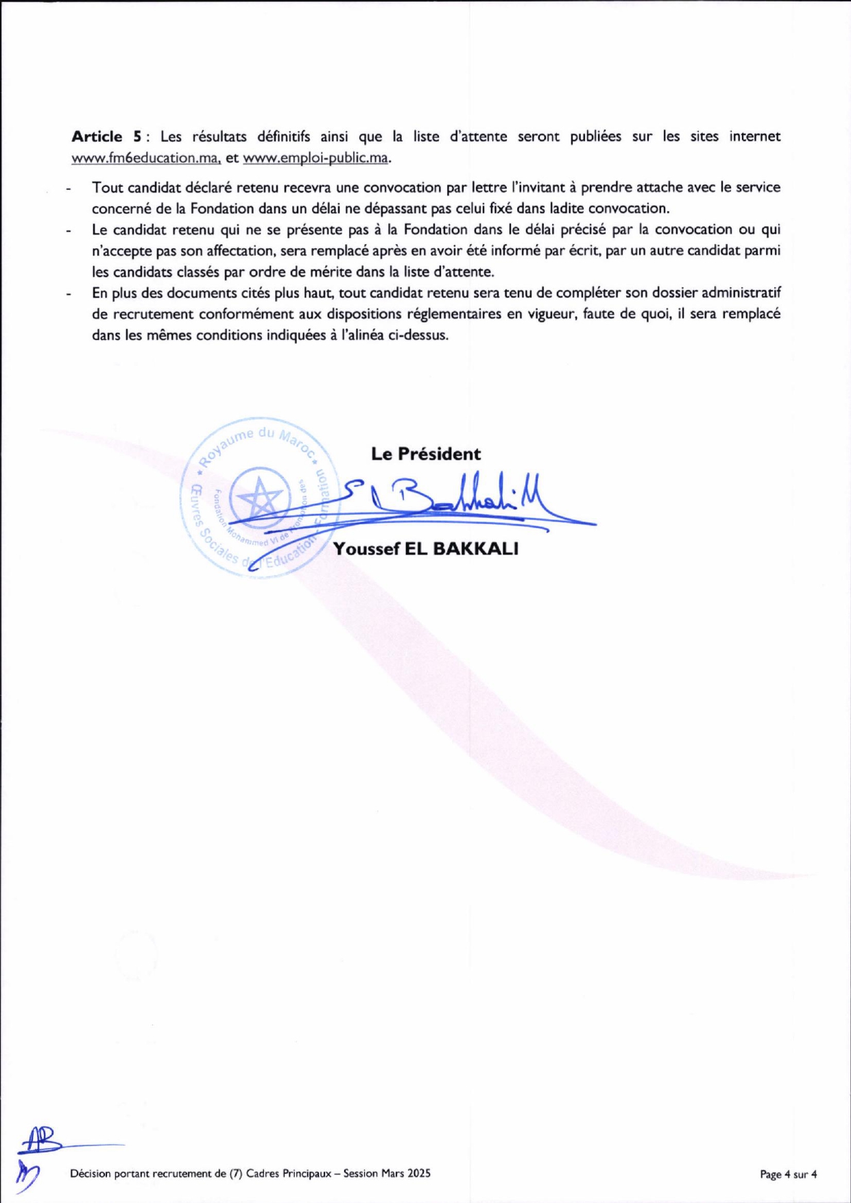 مباراة توظيف 7 مناصب بمؤسسة محمد السادس للنهوض بالأعمال الاجتماعية للتربية والتكوين 2025 مباراة توظيف 7 مناصب بمؤسسة محمد السادس للنهوض بالأعمال الاجتماعية للتربية والتكوين 2025