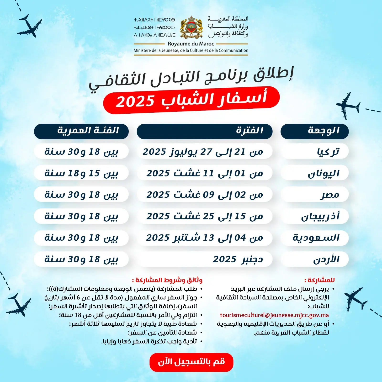 التسجيل ببرنامج التبادل الثقافي للشباب أسفار الشباب 2025 التسجيل ببرنامج التبادل الثقافي للشباب أسفار الشباب 2025