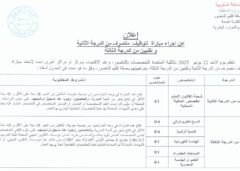 مباراة توظيف 12 منصب بإقليم الناظور آخر أجل 16 ماي 2025.