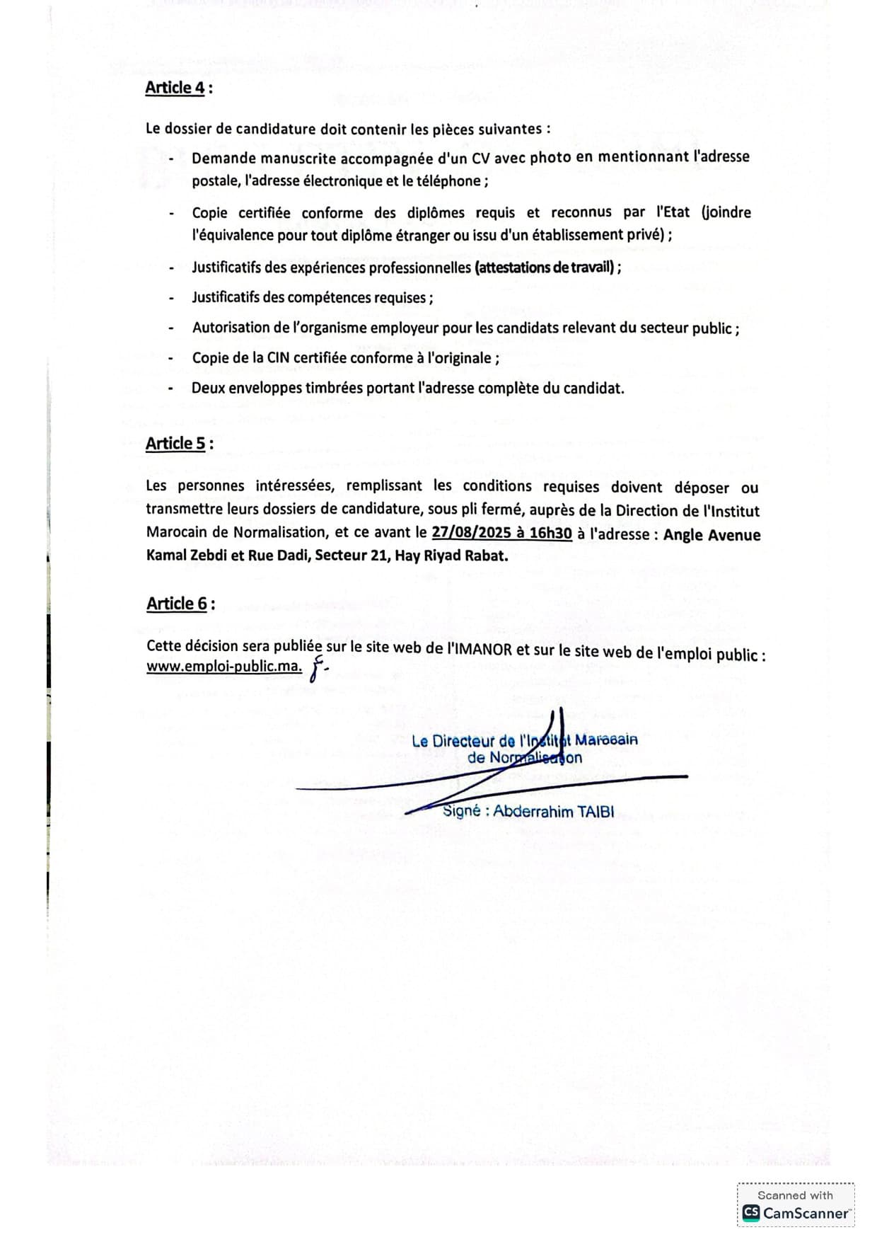 مباراة توظيف 5 مناصب بالمعهد المغربي للتقييس 2025 مباراة توظيف 5 مناصب بالمعهد المغربي للتقييس 2025