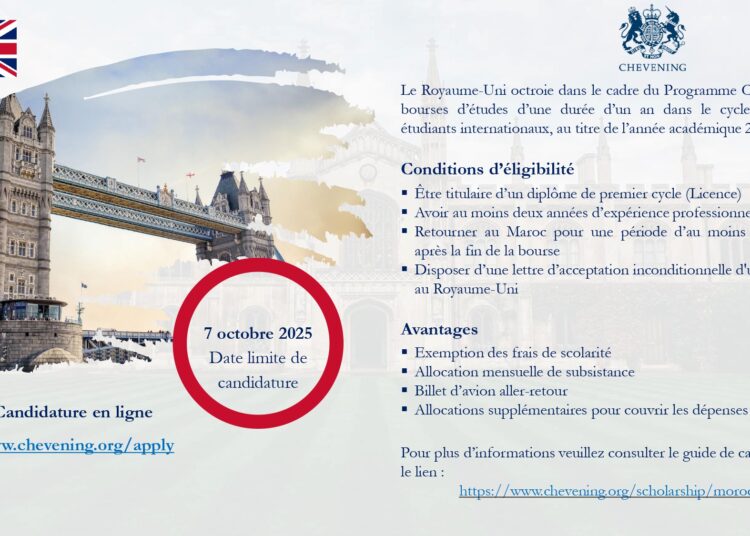 Bourses d'études en Royaume-Uni 2026-2027