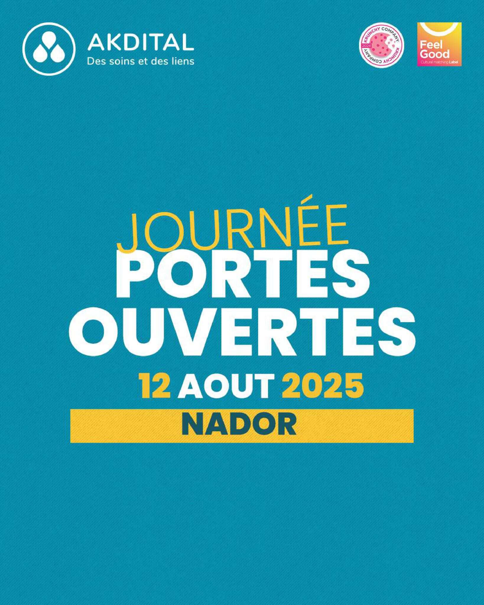 Recrutement AKDITAL Nador : Journée Portes Ouvertes pour les professionnels de la santé. Recrutement AKDITAL Nador : Journée Portes Ouvertes pour les professionnels de la santé.