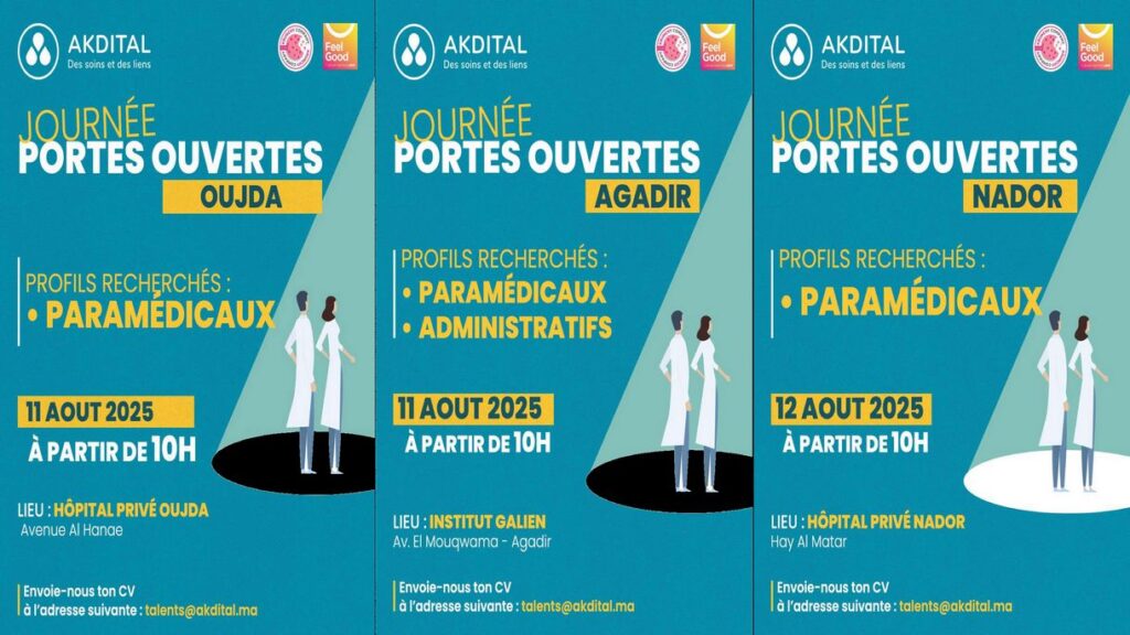 مجموعة أكديتال (AKDITAL) تعلن عن أيام مفتوحة للتوظيف في عدة مدن بالمغرب