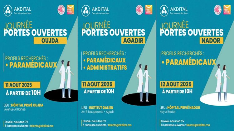 مجموعة أكديتال (AKDITAL) تعلن عن أيام مفتوحة للتوظيف في عدة مدن بالمغرب