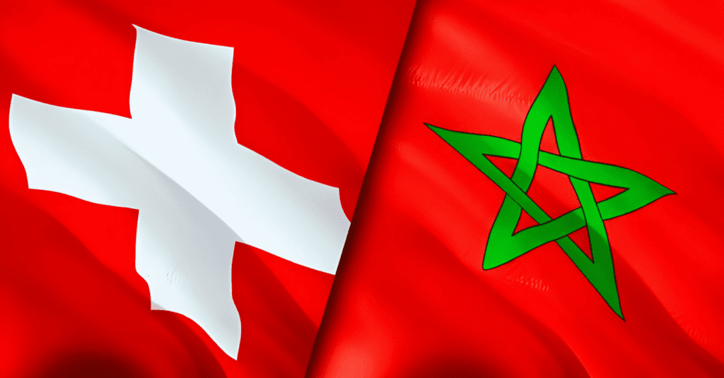 Morocco Switzerland Flags