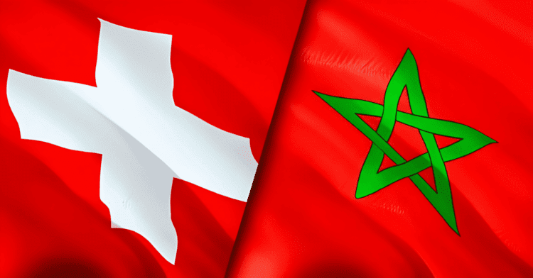 Morocco Switzerland Flags