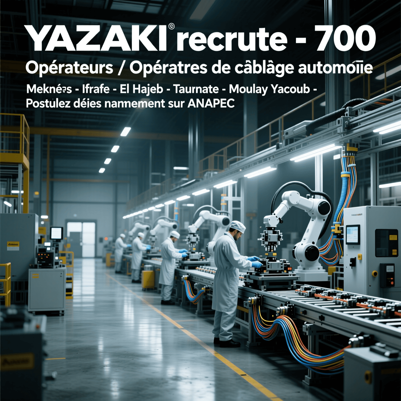 أنابيك: تشغيل 700 عامل كابلاج السيارات لدى شركة YAZAKI