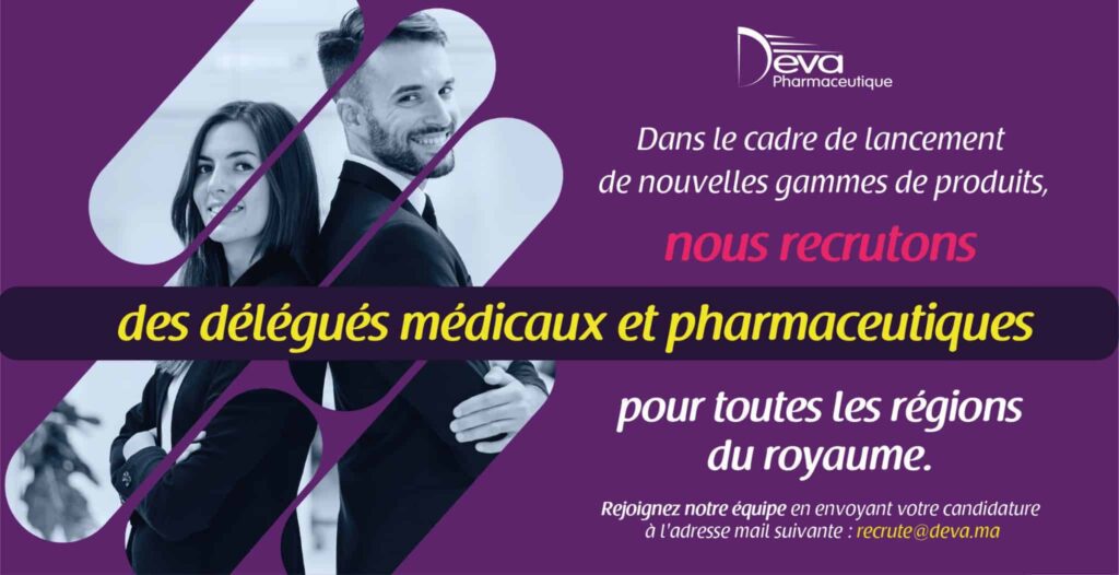 شركة Deva Pharmaceutique تعلن عن توظيف مندوبين طبيين بعدة مدن