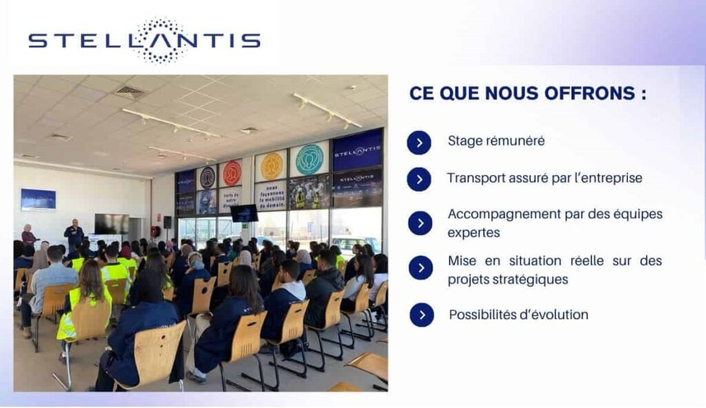 STELLANTIS Kénitra تعلن عن حملة سطاج Stage في عدة تخصصات