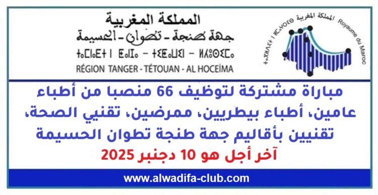 مباراة توظيف 66 منصب بعمالة طنجة أصيلة آخر أجل 10 دجنبر 2025