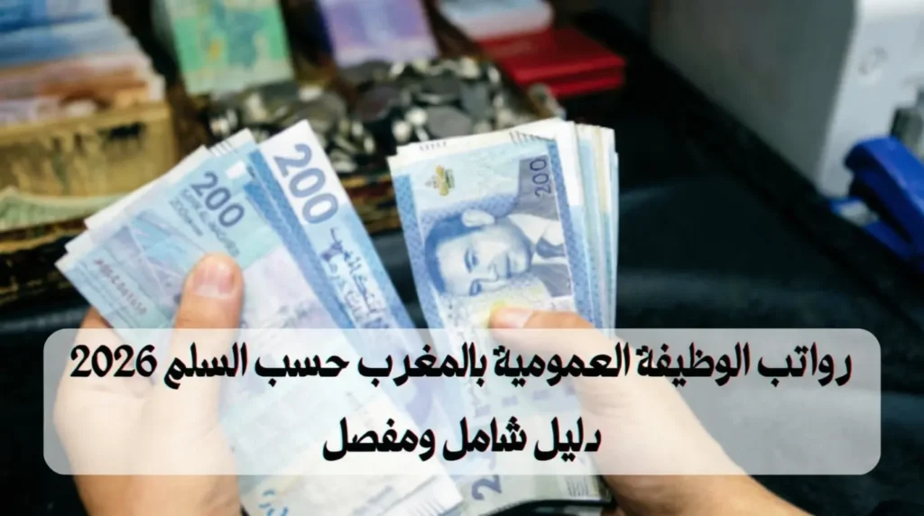 رواتب الوظيفة العمومية بالمغرب حسب السلم 2026
