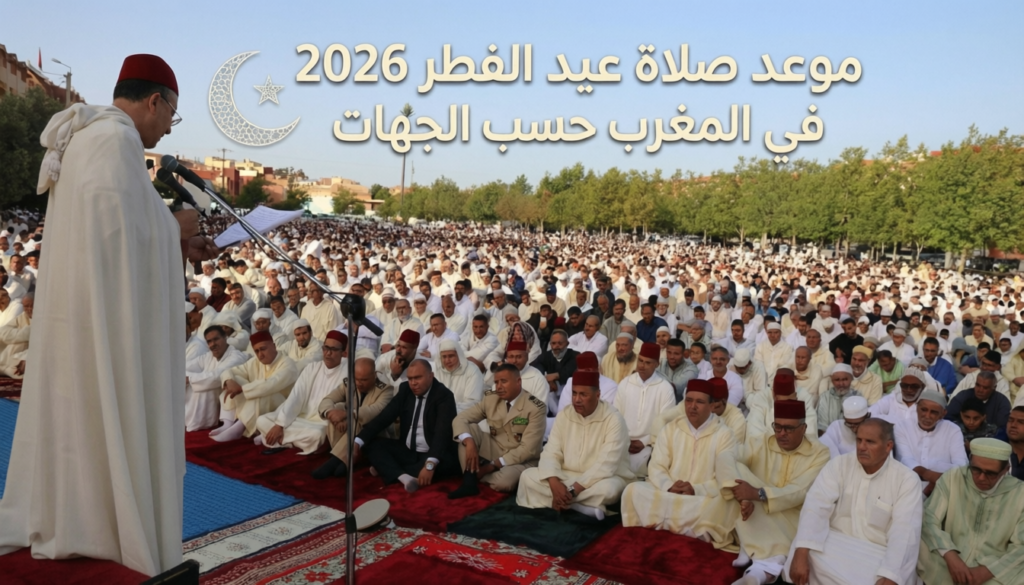 موعد صلاة عيد الفطر 2026 فى المغرب حسب الجهات